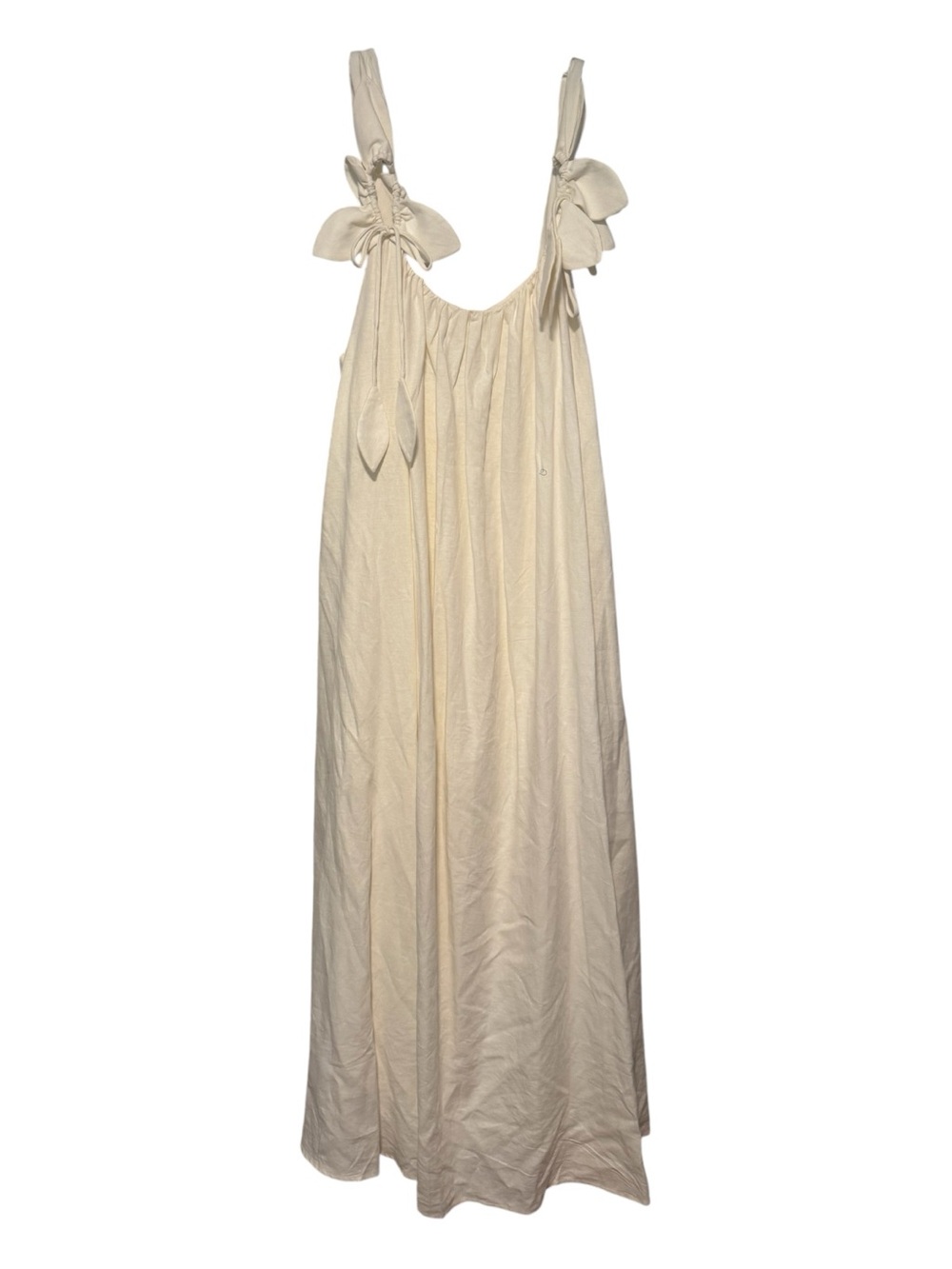 FARM Rio White Floral Details Linen-Blend Maxi Dress – NWT - Picture 2 of 4